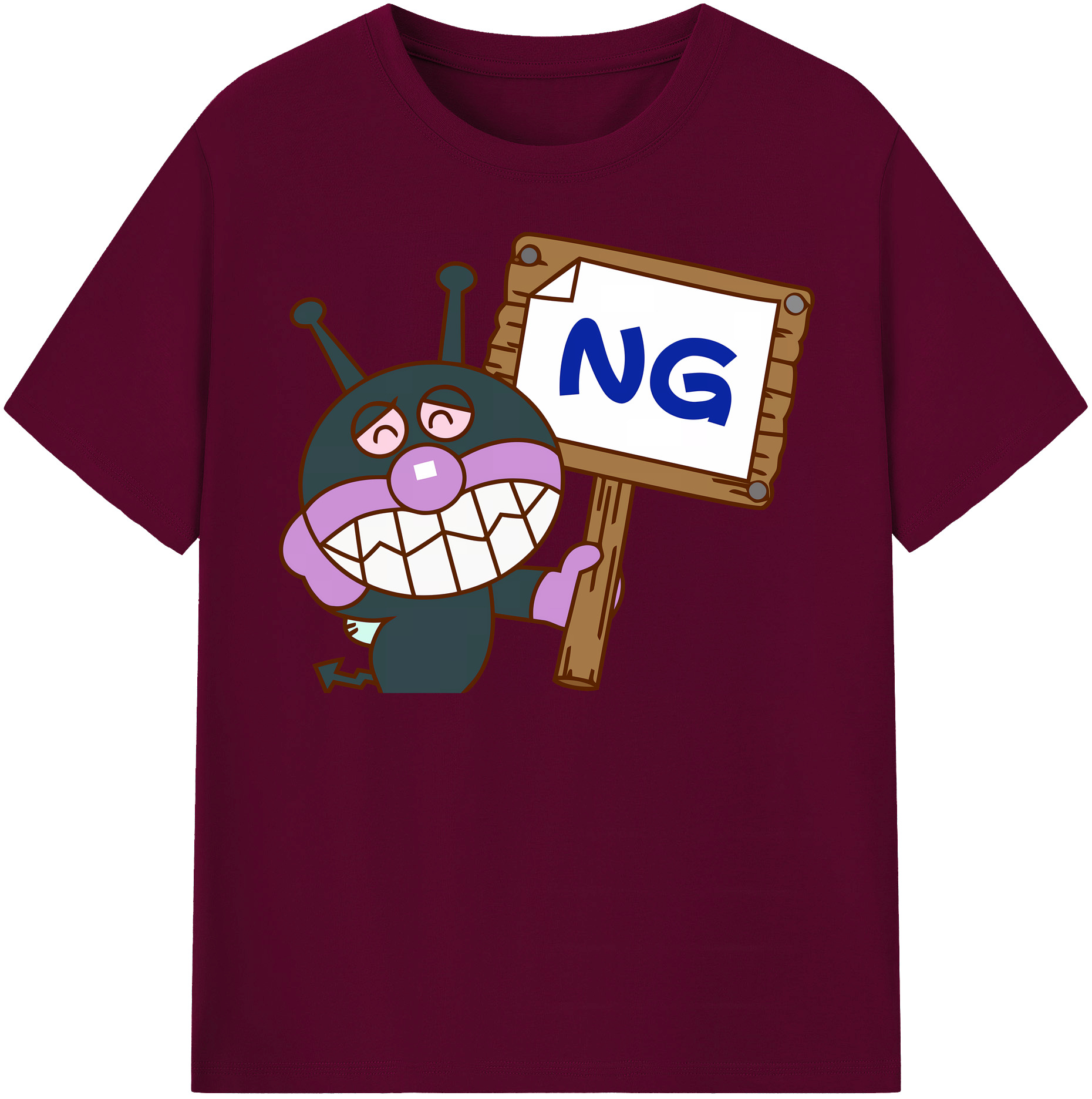 （画像用） アンパンマン Anpanman レディースカジュアルプリントTシャツ（綿100％）